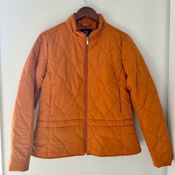 NY&C New York & Company Quilted Zip Jacket – Women’s Small – Burnt Orange - Picture 2 of 11